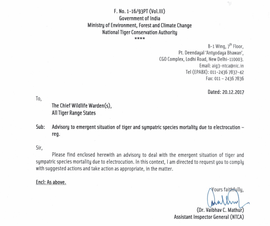 NTCA advice on electrocution