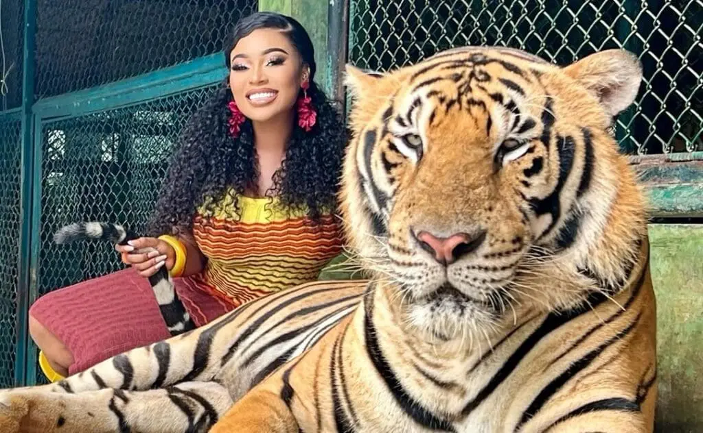 Vera Sidika tiger photo